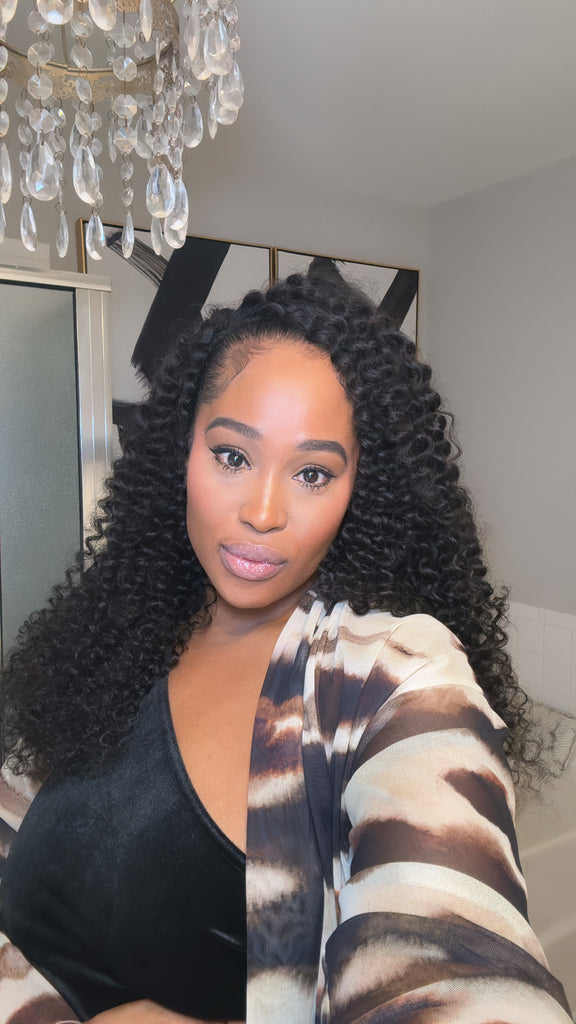 Versatile Curly Half Wig